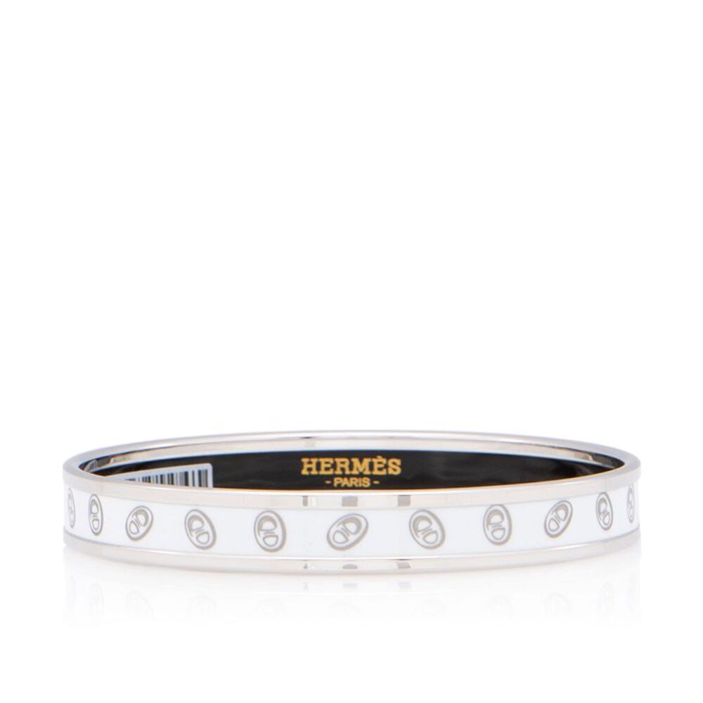 Hermes Printed Enamel Narrow Bangle
